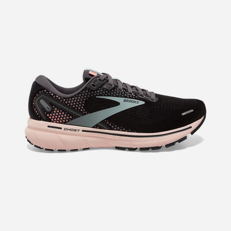 Ténis Brooks Ghost 14 Cushioned Sapatilhas De Corrida Para Estrada Mulher Pretas (46379KNHM)